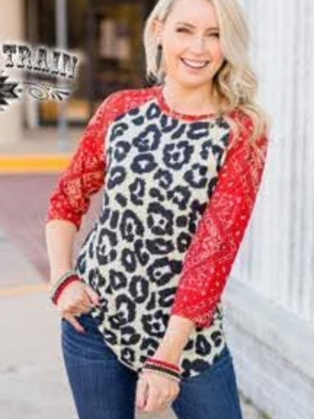 Crazy Train Bandana Babe Raglan Top